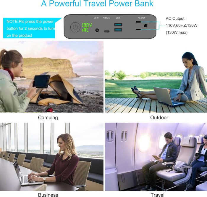 Krisdonia 60000mAh Laptop Power Bank with AC Outlet (image 2)